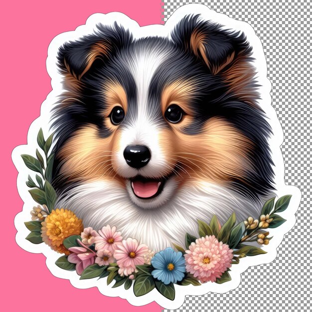 PSD cute baby dog vector for kids png