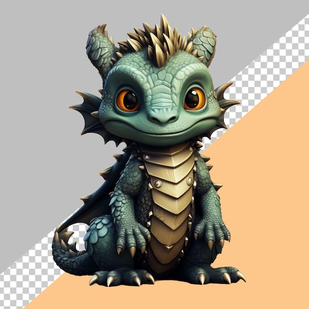 PSD cute baby dragon big eyes