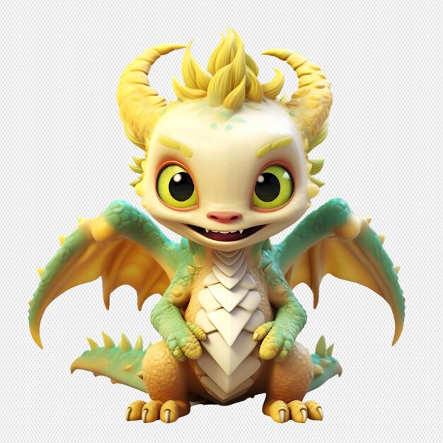 Cute baby dragon cartoon