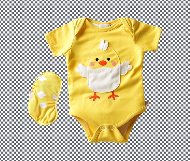 PSD cute baby onesie isolated on transparent background