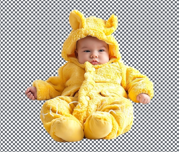 PSD cute baby onesie isolated on transparent background