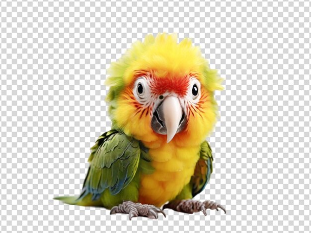 PSD a cute baby parrot wearing glass png