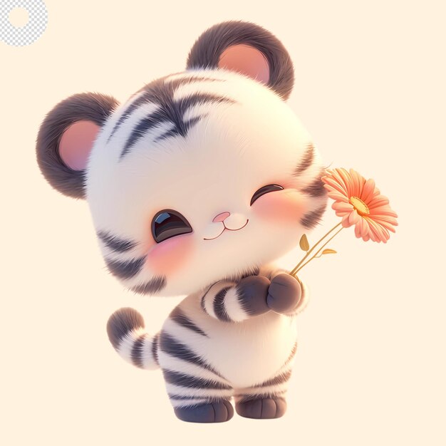 PSD cartoon animato del bambino tigre carino