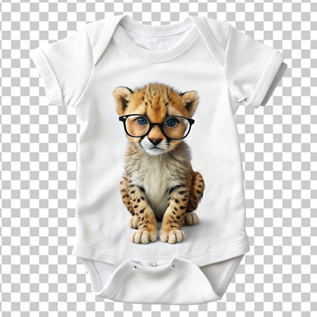 PSD cute baby tiger print on t shirt