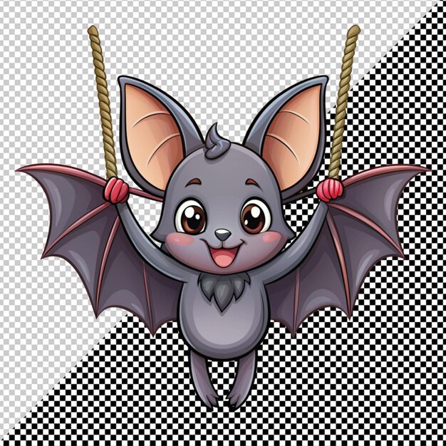 PSD cute bat on transparent background