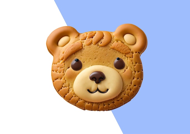 PSD cute bear shaped cookie