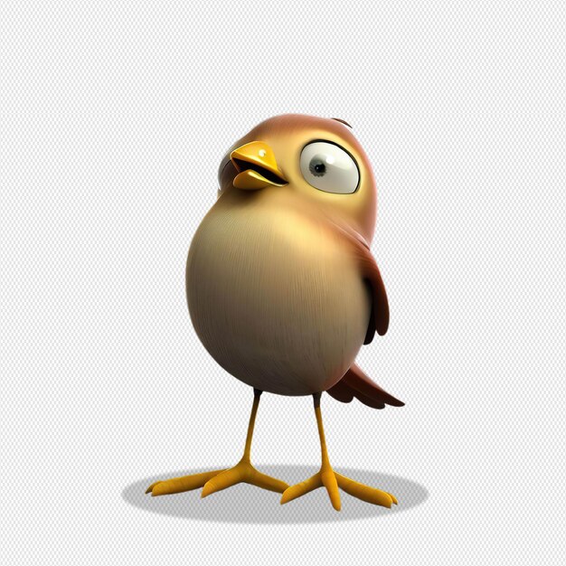 PSD cute bird 3d