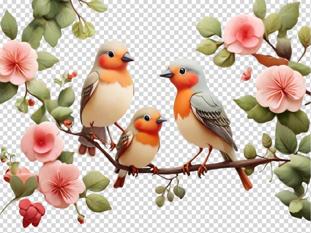 PSD cute birds png