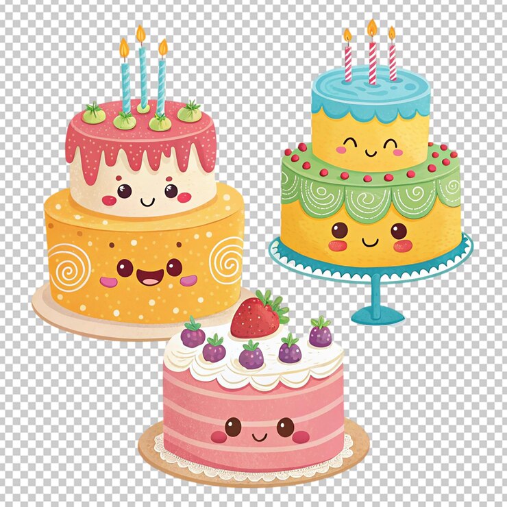PSD 可愛嘅生日蛋糕