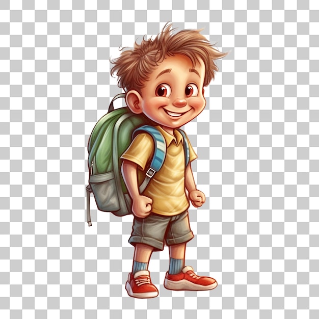 PSD cute boy back to school