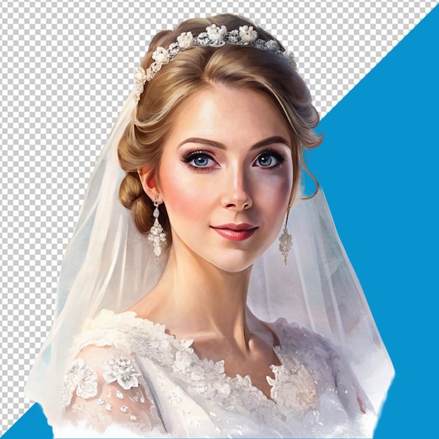 Cute bridal on transparent background