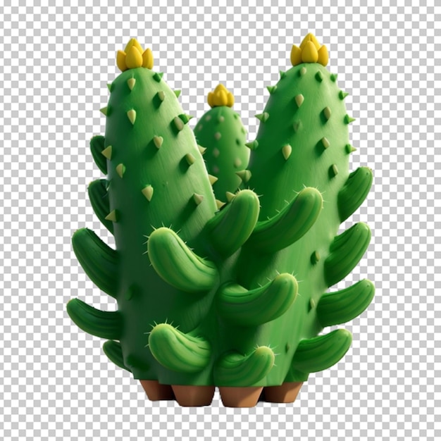 PSD cute cactus plant png