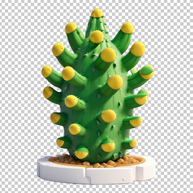 PSD cute cactus plant png