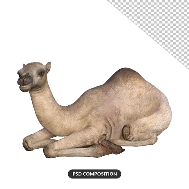 Cute camel 3d rendering