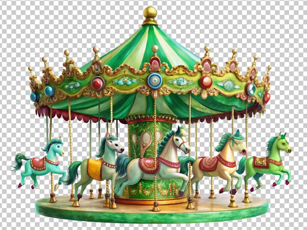 PSD cute carousel cartoon