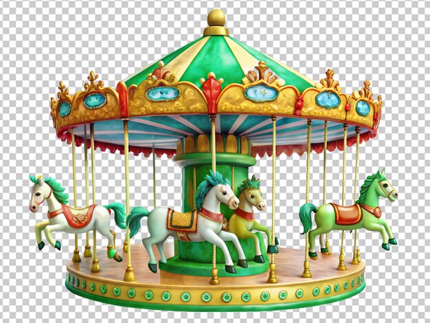 PSD cute carousel cartoon