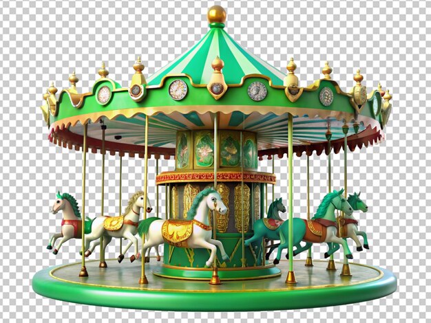 PSD cute carousel cartoon