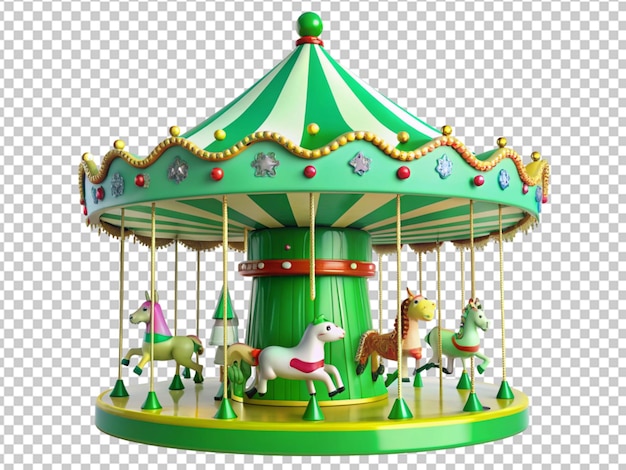 PSD cute carousel cartoon