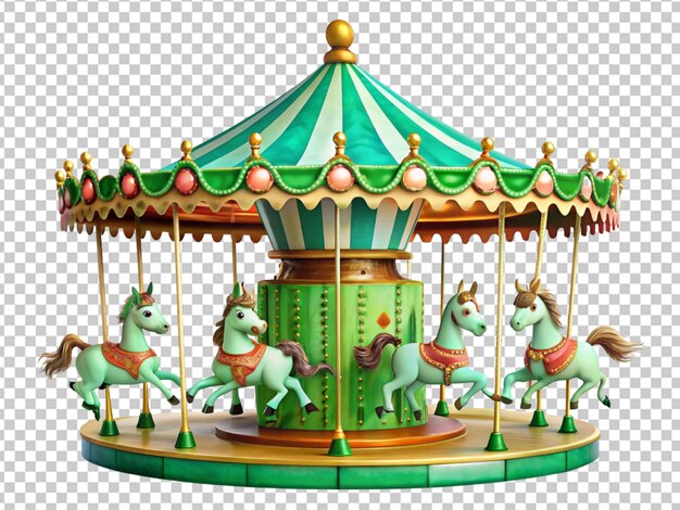 PSD cute carousel cartoon