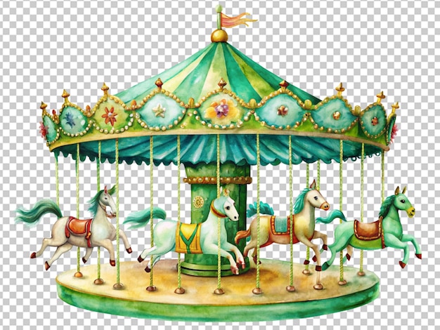 PSD cute carousel cartoon