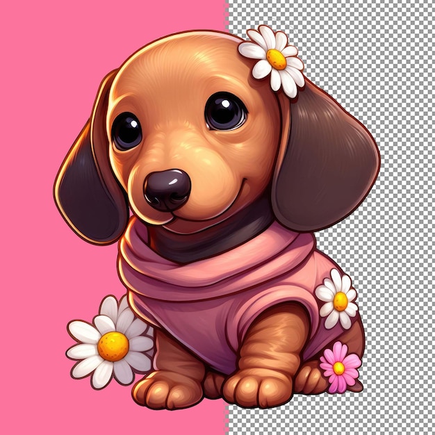 Cute cartoon baby dog drawing png