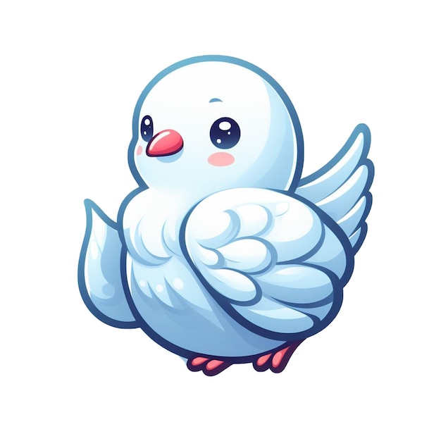 PSD cute cartoon bird clip art