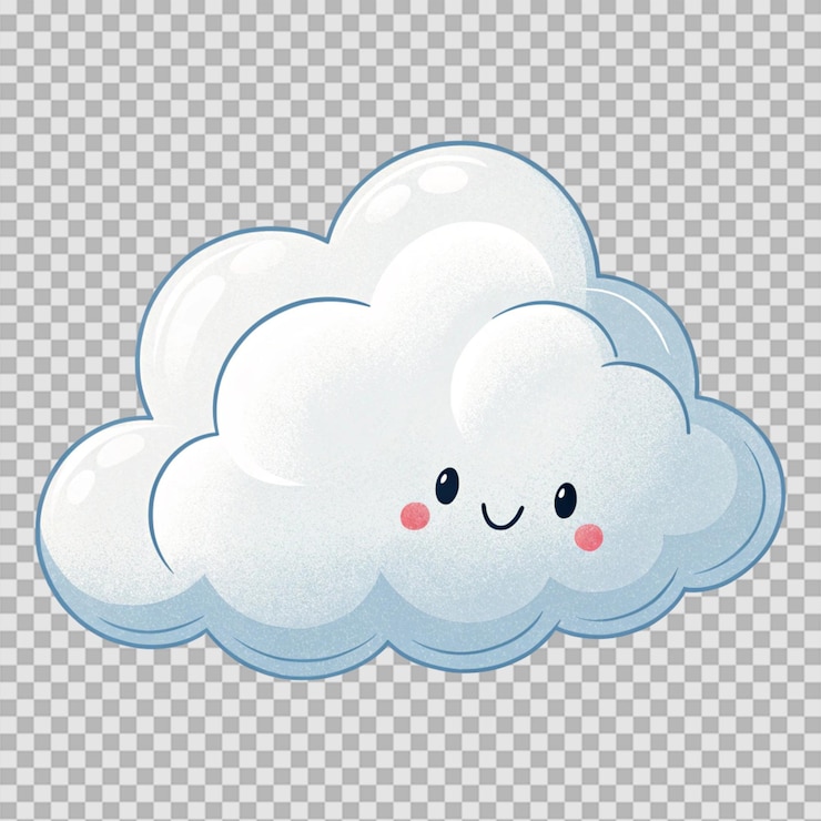PSD cute cartoon cloud
