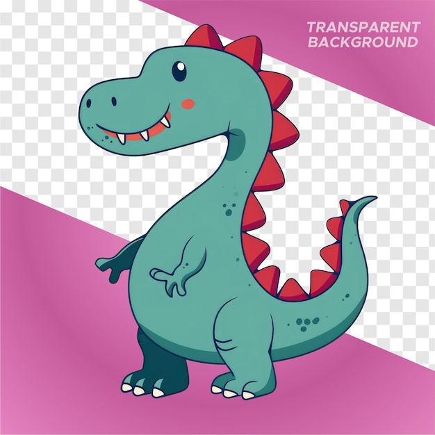 PSD cute cartoon of dinosaur