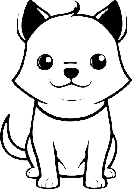 PSD a cute cartoon dog icon aigenerated