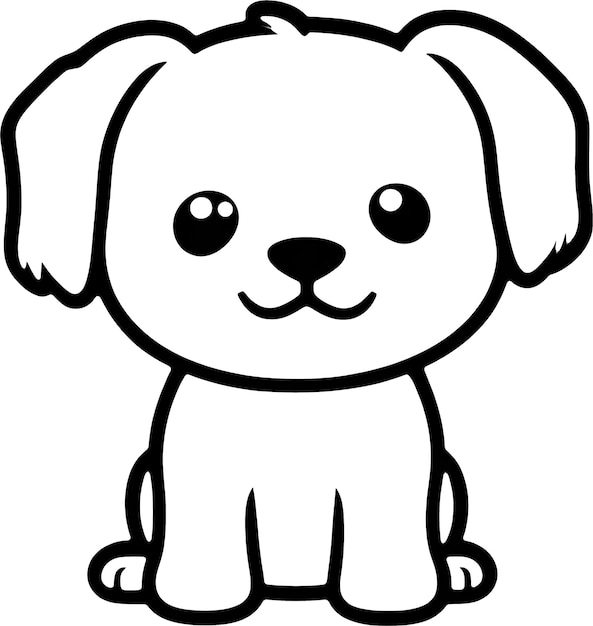 PSD a cute cartoon dog icon aigenerated