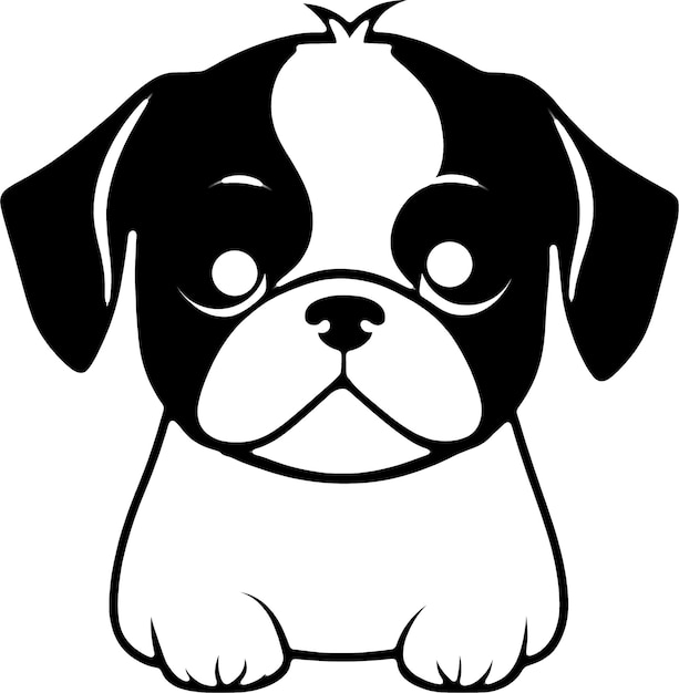 PSD a cute cartoon dog icon aigenerated