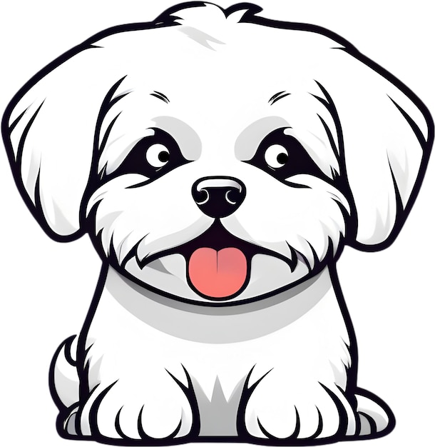 PSD a cute cartoon dog icon aigenerated