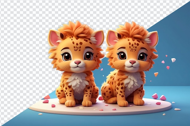 PSD cute cartoon giraffe character png