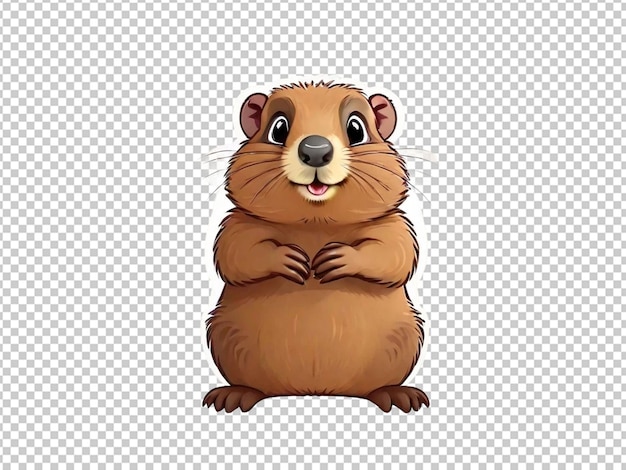 PSD cute cartoon ground hog