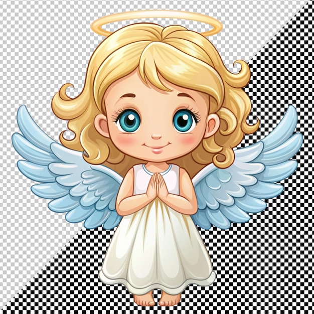 PSD Милый маленький ангел-вектор на прозрачном фоне