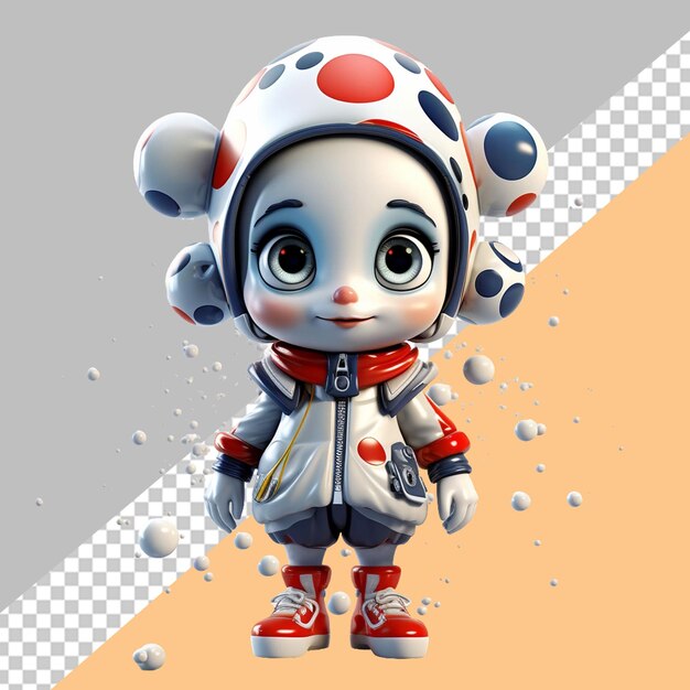 PSD cute cartoon mime jr