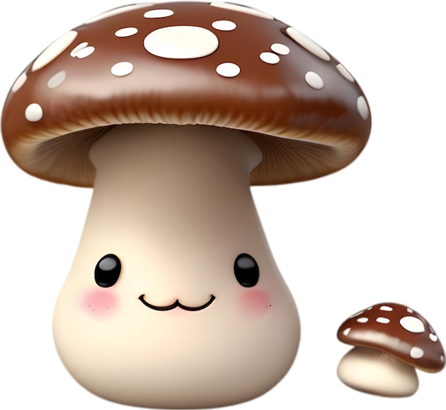 PSD cute cartoon mushroom icon