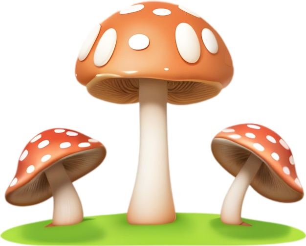 PSD cute cartoon mushroom icon