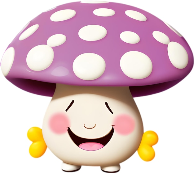 PSD cute cartoon mushroom icon