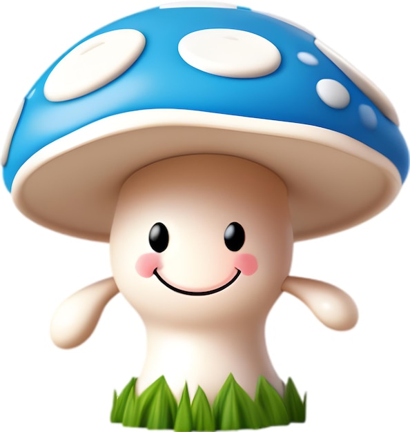 PSD cute cartoon mushroom icon