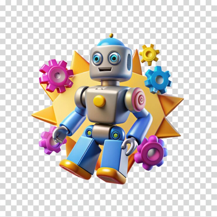 PSD cute cartoon robot