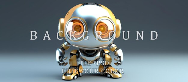 PSD robot dei cartoni animati carino