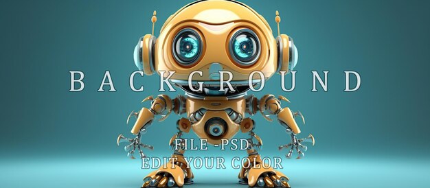 PSD robot dei cartoni animati carino