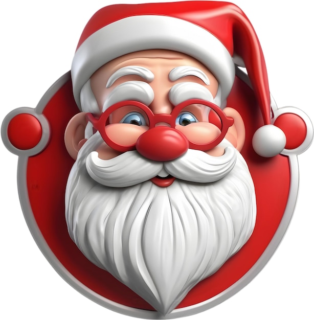 Cute cartoon of santa claus aigenerated