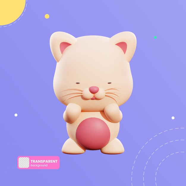 かわいい猫の3dイラスト