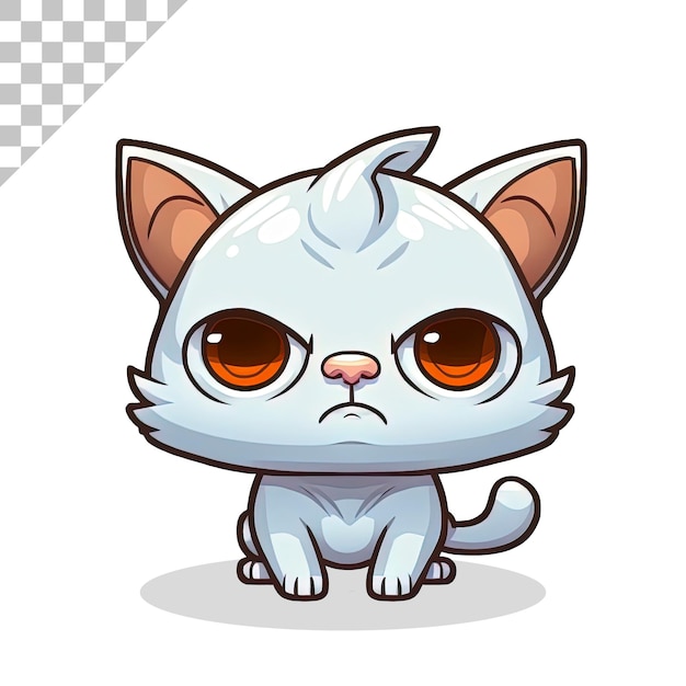 PSD cute cat cartoon illustration.