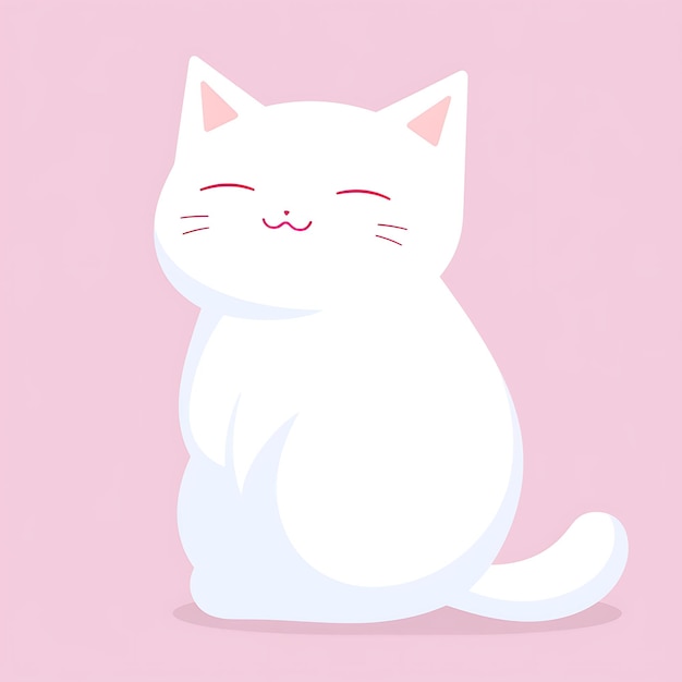 PSD cute cat flat vector graphic simple minimal freepik svg