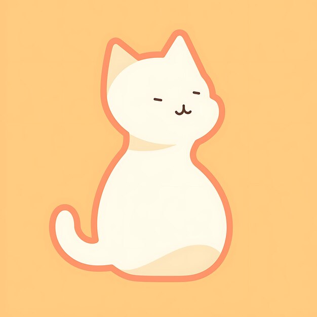 PSD cute cat flat vector graphic simple minimal freepik svg