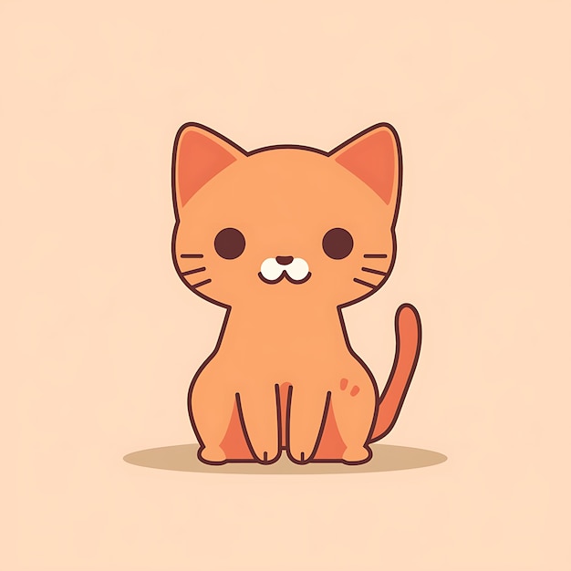 PSD cute cat flat vector graphic simple minimal freepik svg