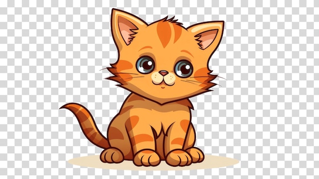 PSD cute cat isolated on transparent background vector illustration